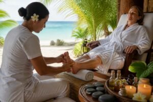 experience the ultimate reflexology foot massage in playa del carmen, offering deep relaxation and rejuvenation in a serene tropical setting.