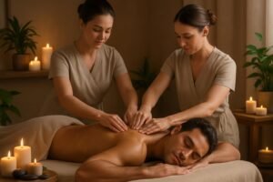 experience ultimate relaxation with a unique four hands massage that rejuvenates your body and mind. discover the perfect way to unwind and feel pampered like never before.