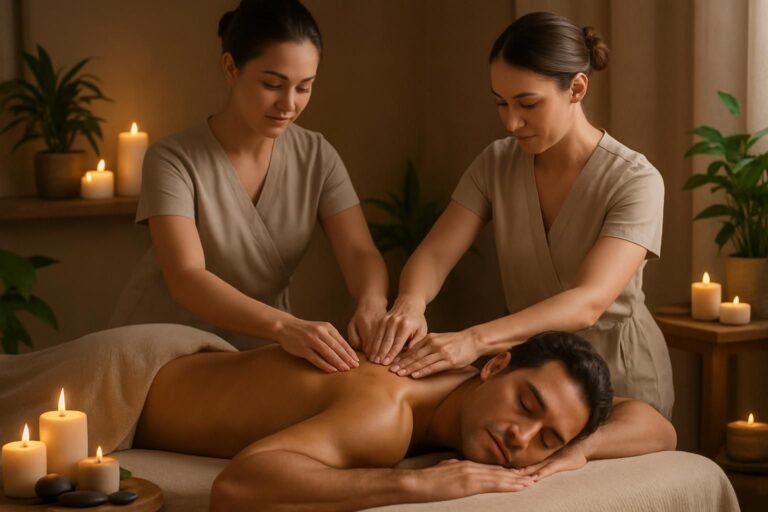 experience ultimate relaxation with a unique four hands massage that rejuvenates your body and mind. discover the perfect way to unwind and feel pampered like never before.