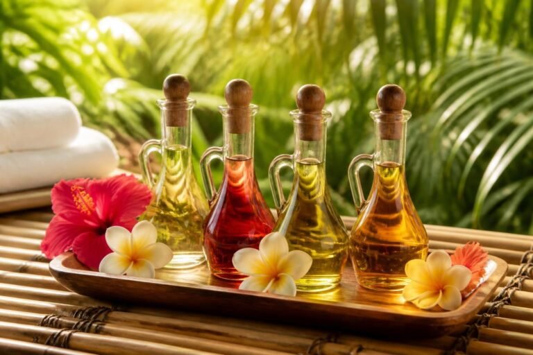 discover seasonal massage oils specially crafted for tropical climates. enhance your wellness with natural blends that soothe, refresh, and rejuvenate your skin and senses.